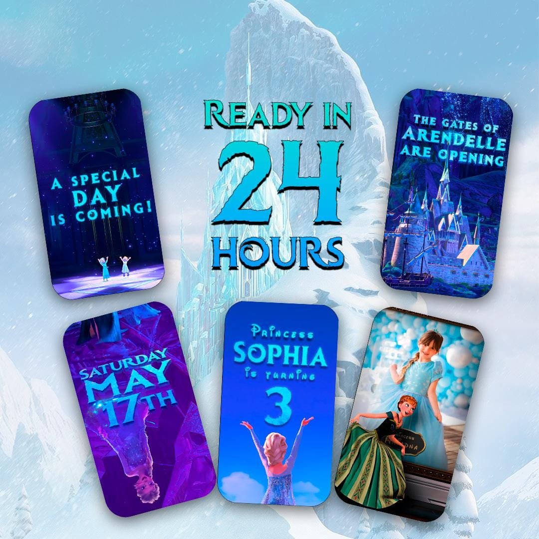 Frozen Personalized Birthday Video Invitation - Elsa & Anna - preview 2