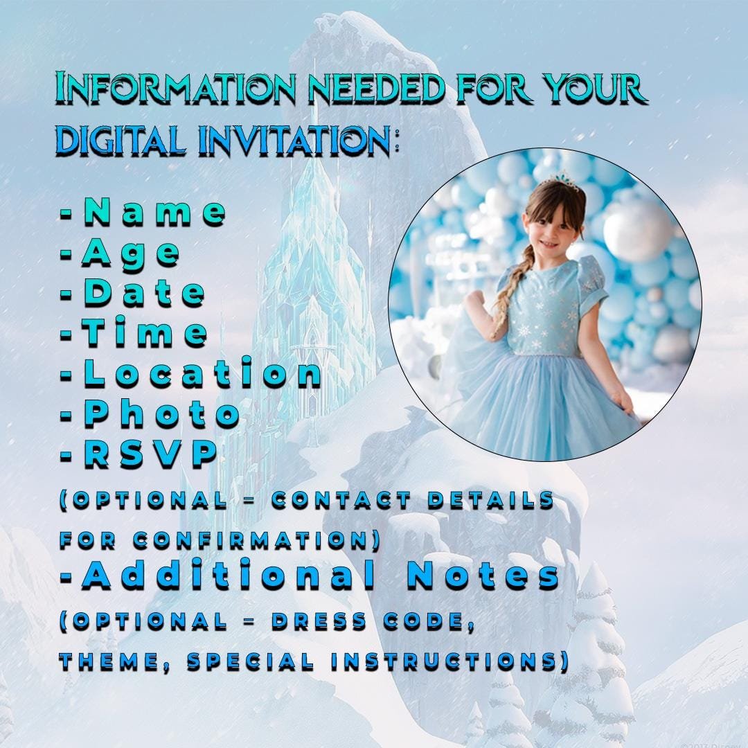 Frozen Personalized Birthday Video Invitation - Elsa & Anna - preview 3