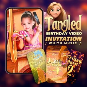 Rapunzel Personalized Birthday Video Invitation - preview 1