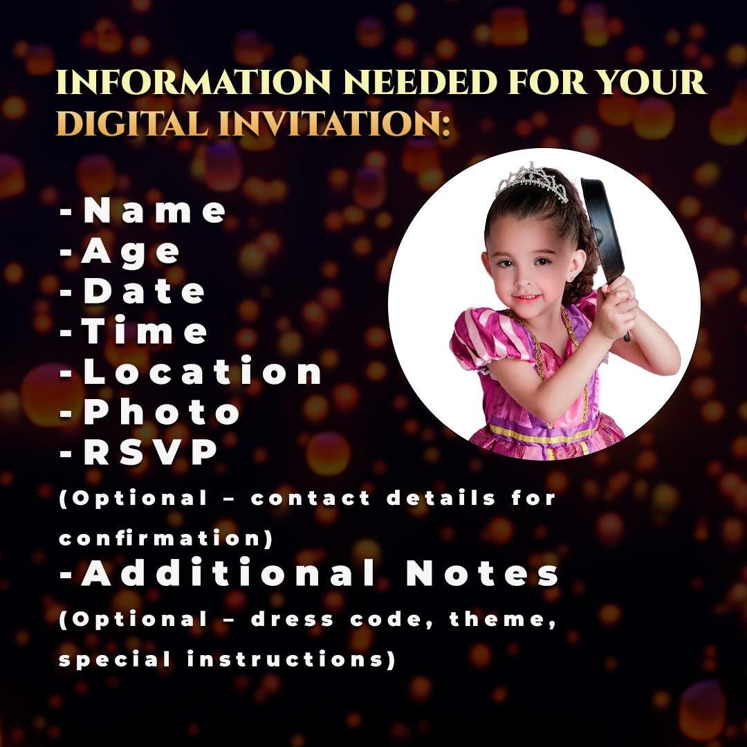 Rapunzel Personalized Birthday Video Invitation - preview 3